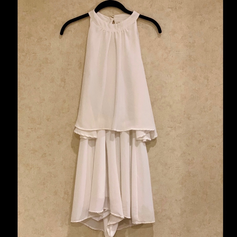 BACKLESS, FLOWY, HIGH NECK ROMPER